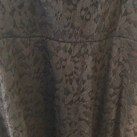 Navy Lace Dress With Straps - Picture 2 of 4